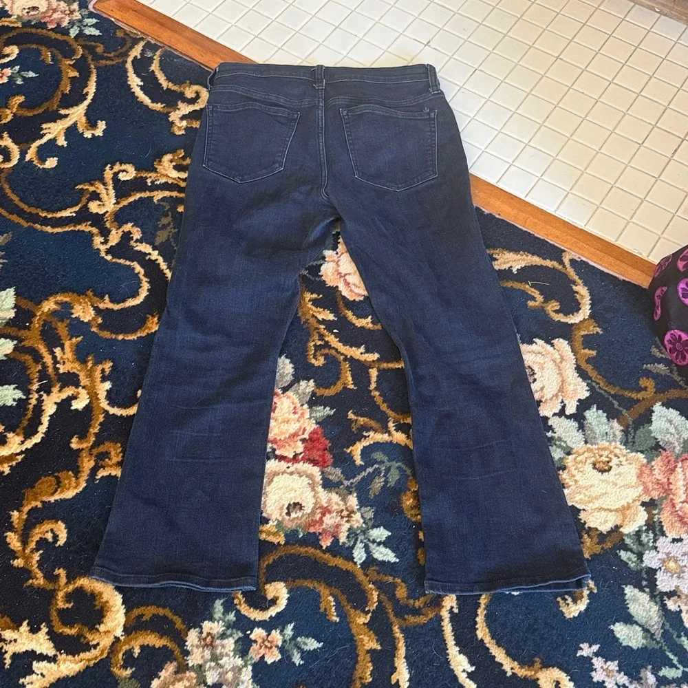 J. Crew Dark high‎ rise crop flare - worn a few times. 79 retail